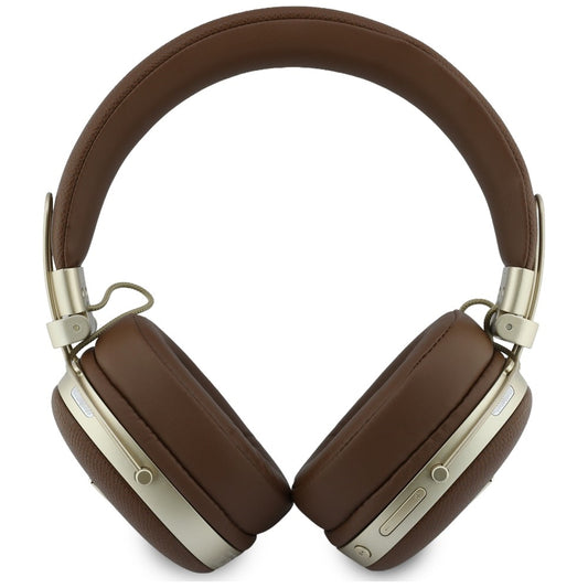 Bluetooth kihangosító Guess szemcsés háromszög logóval, A2DP, barna