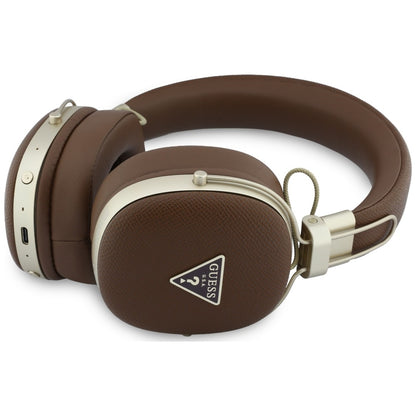 Handsfree Bluetooth Guess Grained Triangle Logo, A2DP, Brown