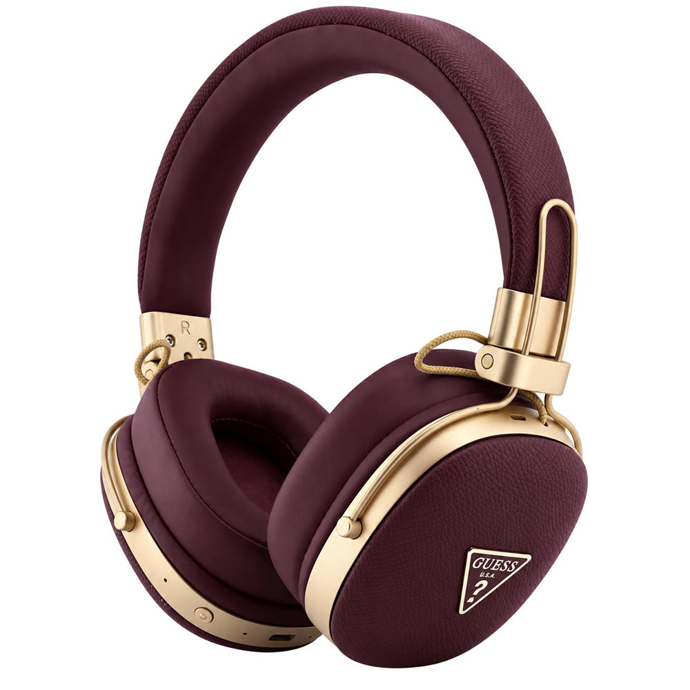 Guess Grained Triangle Logo Bluetooth kihangosító, A2DP, bordó