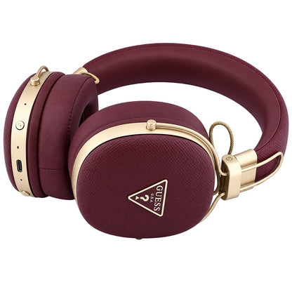 Guess Grained Triangle Logo Bluetooth kihangosító, A2DP, bordó
