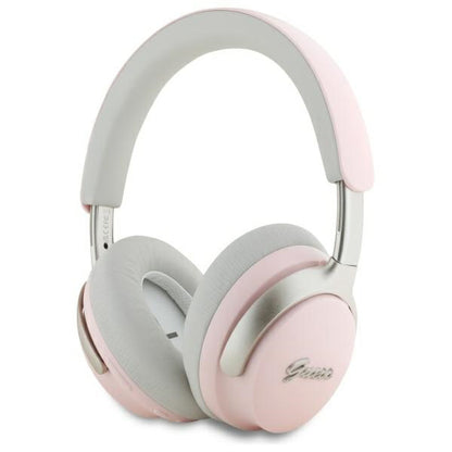 Handsfree Bluetooth Guess Metal Script Logo, A2DP, ANC, Rózsaszín