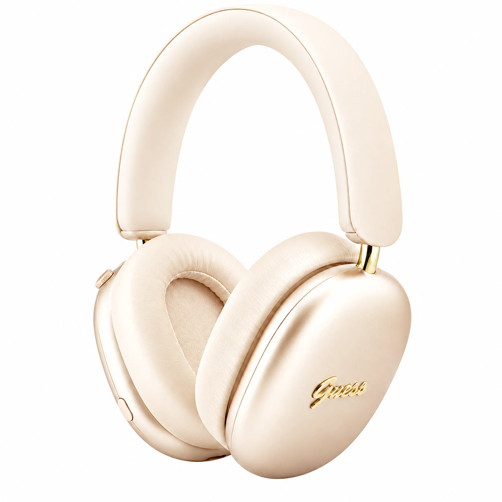 Guess Metal Script Logo Bluetooth kihangosító, A2DP, bézs