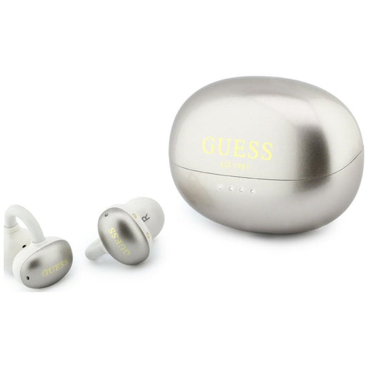Bluetooth kihangosító Guess fémes kivitelű, elektrolit bevonatos alkatrészekkel, klasszikus, TWS, arany