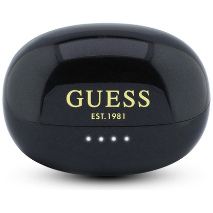 Handsfree Bluetooth Guess Metallic Finish Electroplated Parts Classic, TWS, Black