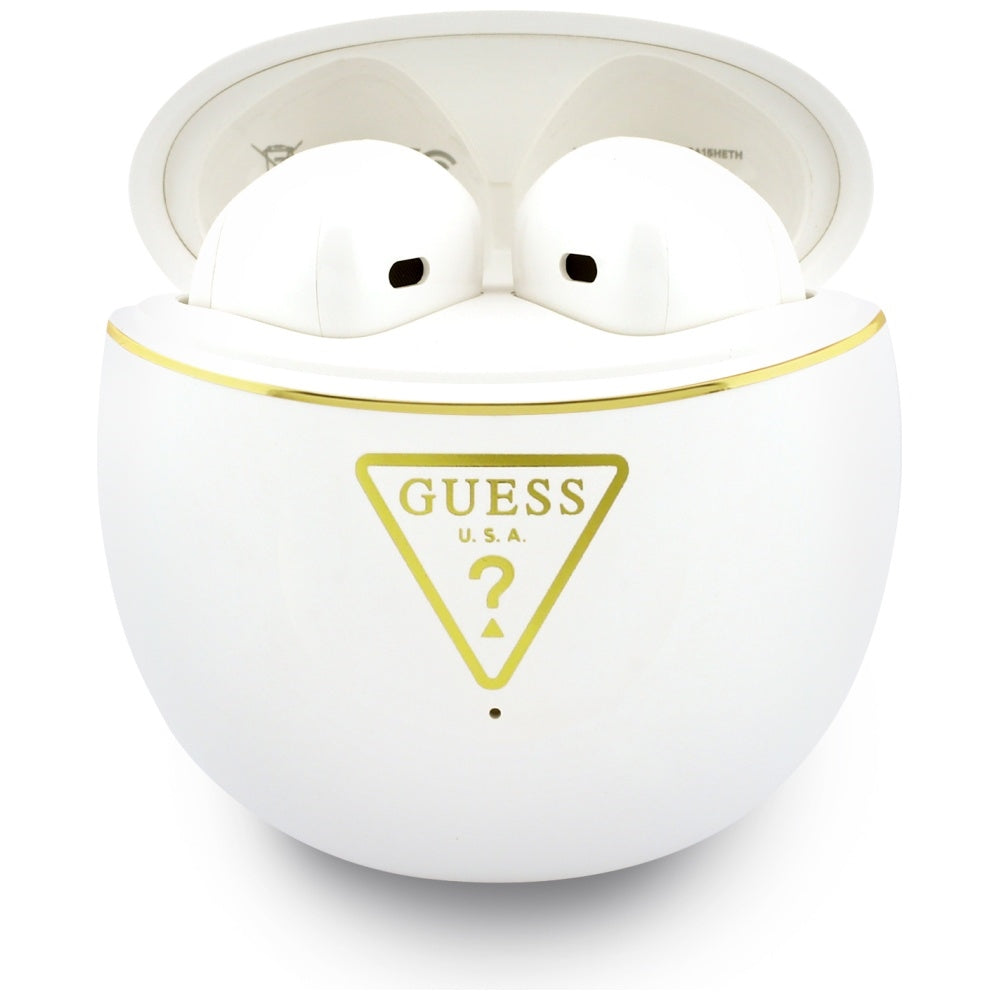 Handsfree Bluetooth Guess Script Print, TWS, Fehér