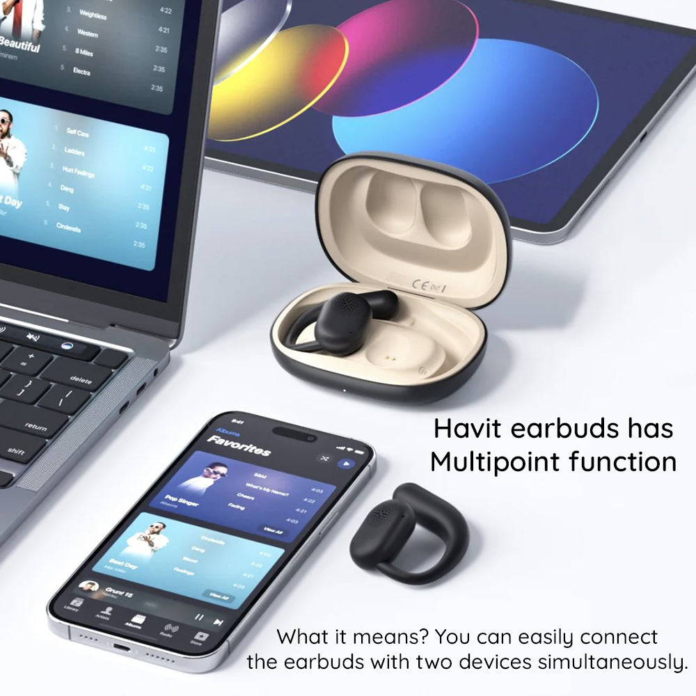 Handsfree Bluetooth HAVIT OWS914, TWS, Bézs