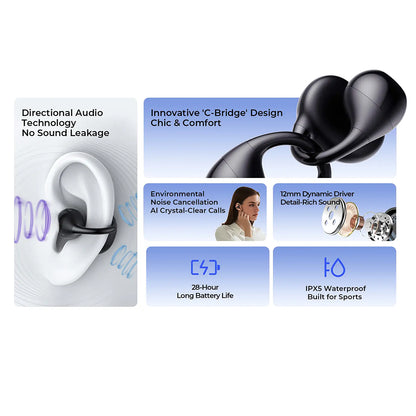 Handsfree Bluetooth HAVIT OWS916 Lite, TWS, Fekete