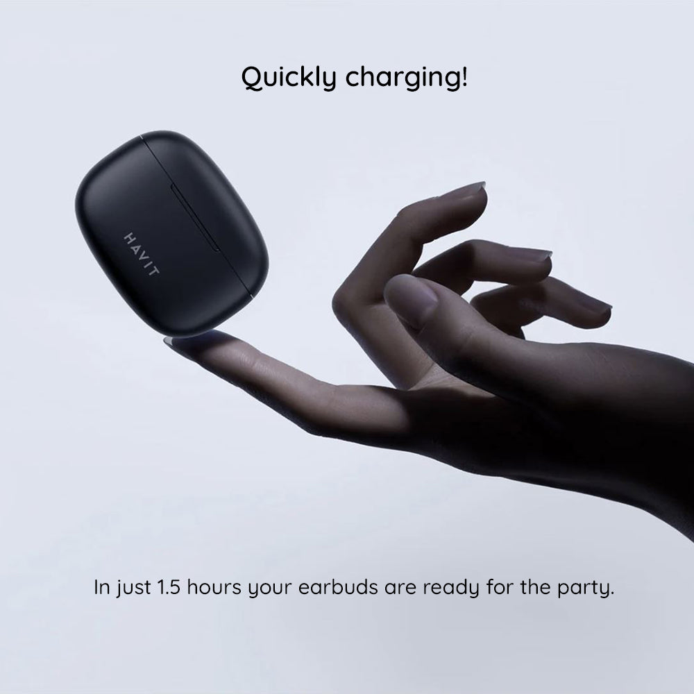 Handsfree Bluetooth HAVIT TW967 Pro, TWS, Fekete
