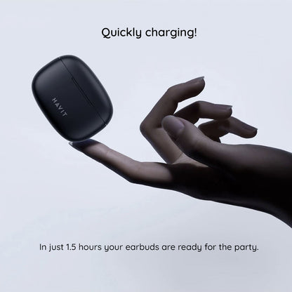 Handsfree Bluetooth HAVIT TW967 Pro, TWS, Fekete
