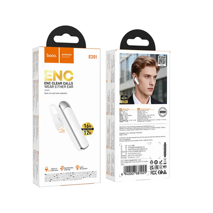 Bluetooth kihangosító HOCO E201, fehér