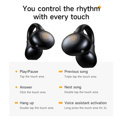 Handsfree Bluetooth HOCO EA8, TWS, Fekete