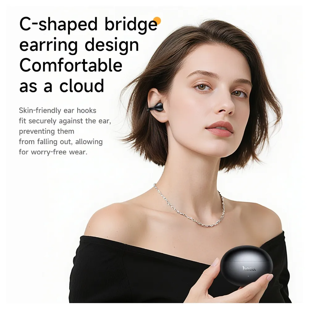 Handsfree Bluetooth HOCO EA8, TWS, Fekete