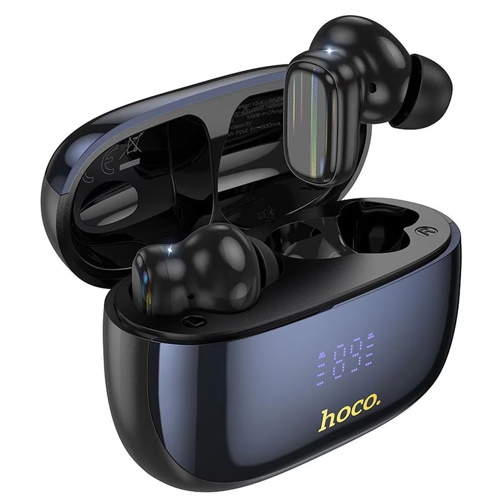 Handsfree Bluetooth HOCO EQ20, TWS, ANC, MultiPoint, Fekete