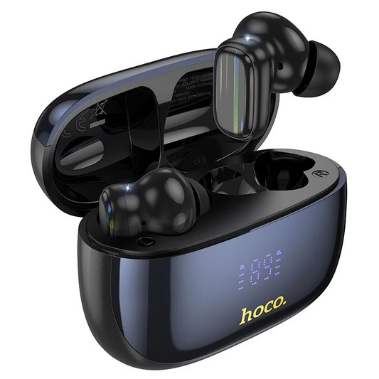 Handsfree Bluetooth HOCO EQ20, TWS, ANC, MultiPoint, Fekete