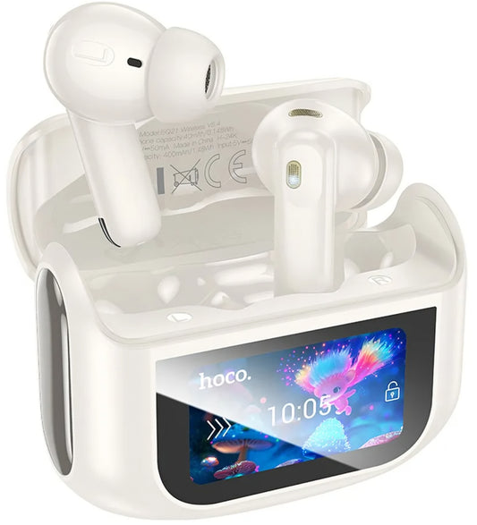 Handsfree Bluetooth HOCO EQ21, TWS, ANC, Fehér