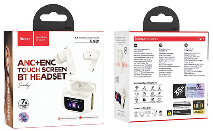 HOCO EQ21 Bluetooth Handsfree, TWS, ANC, White