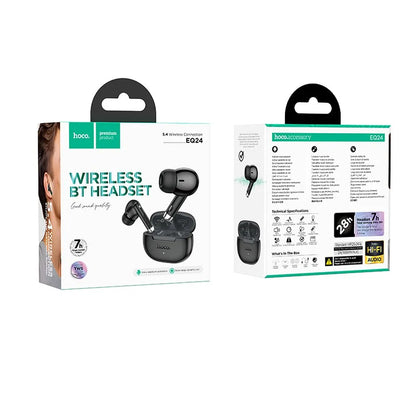 Handsfree Bluetooth HOCO EQ24, TWS, Fekete
