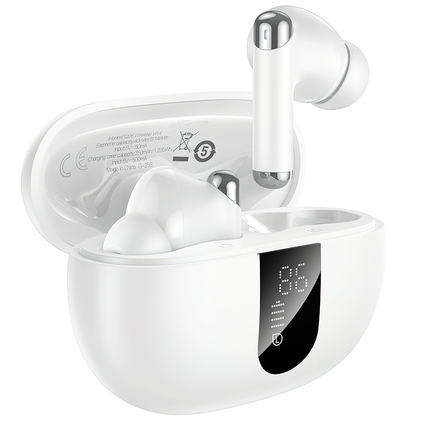 Handsfree Bluetooth HOCO EQ26, TWS, ANC, Fehér