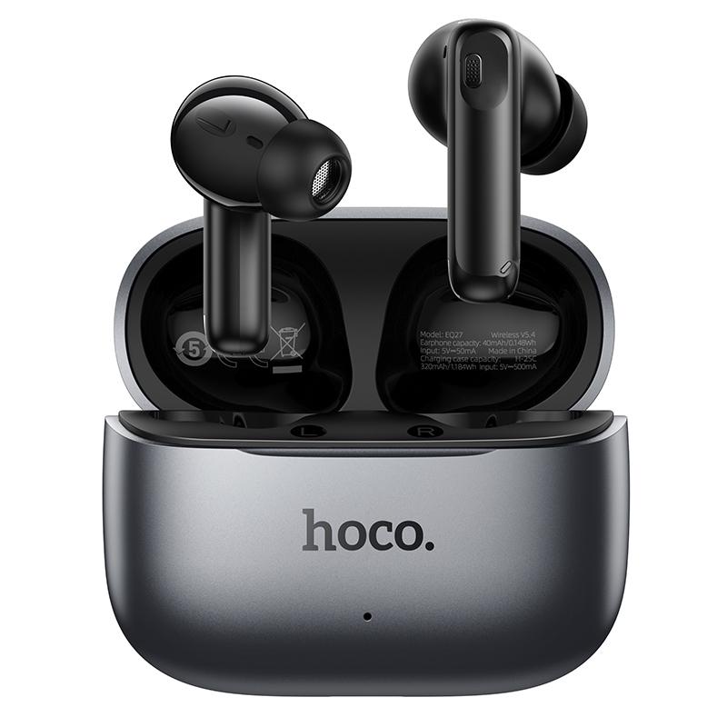 Bluetooth kihangosító HOCO EQ27 AI Fordítás, TWS, ANC, Szürke