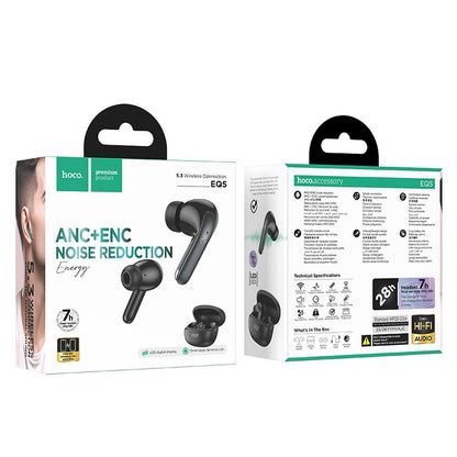 Bluetooth kihangosító Bluetooth HOCO EQ5, TWS, ANC, Fekete 