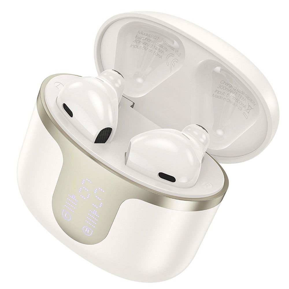 Handsfree Bluetooth HOCO EQ7, TWS, Fehér