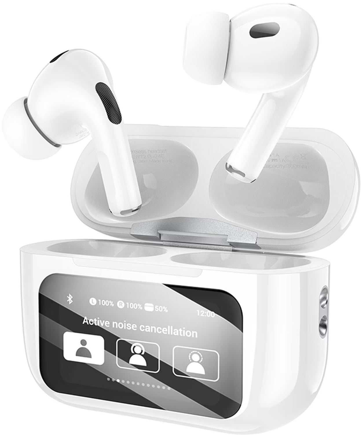 Bluetooth kihangosító HOCO EW72, TWS, ANC, Fehér