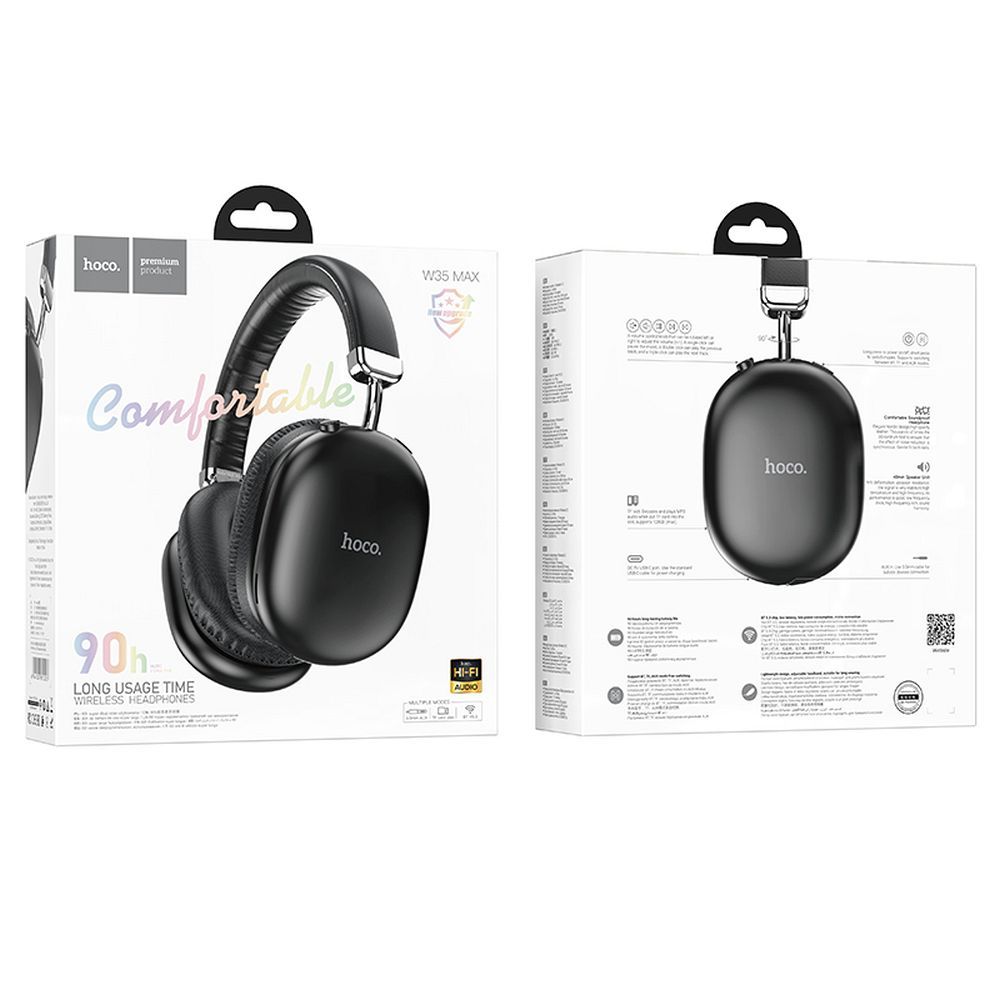 Handsfree Bluetooth HOCO W35 Max, A2DP, Fekete