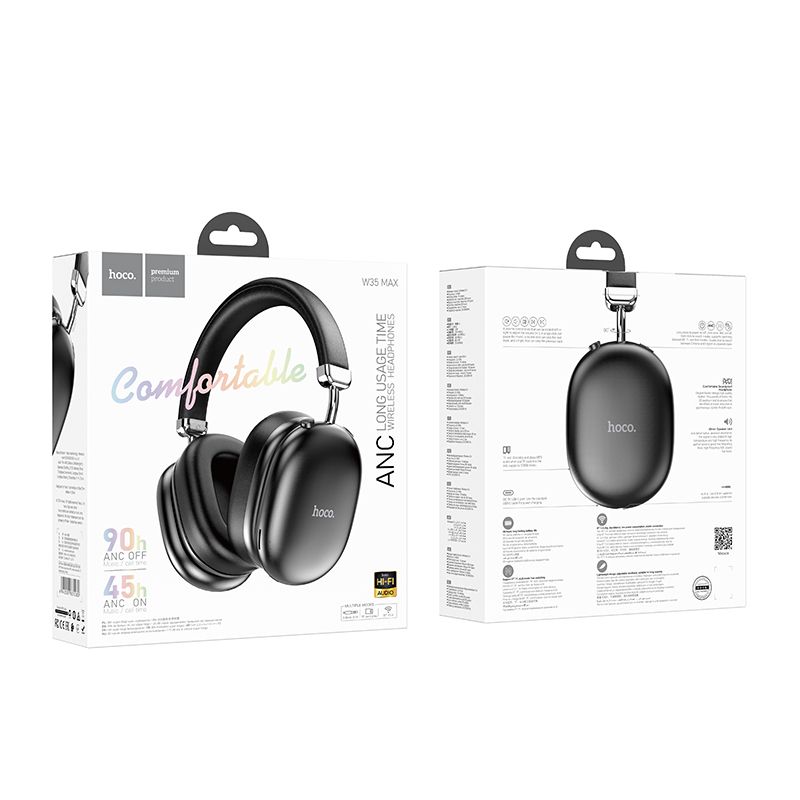 Handsfree Bluetooth HOCO W35 Max, A2DP, ANC, Fekete