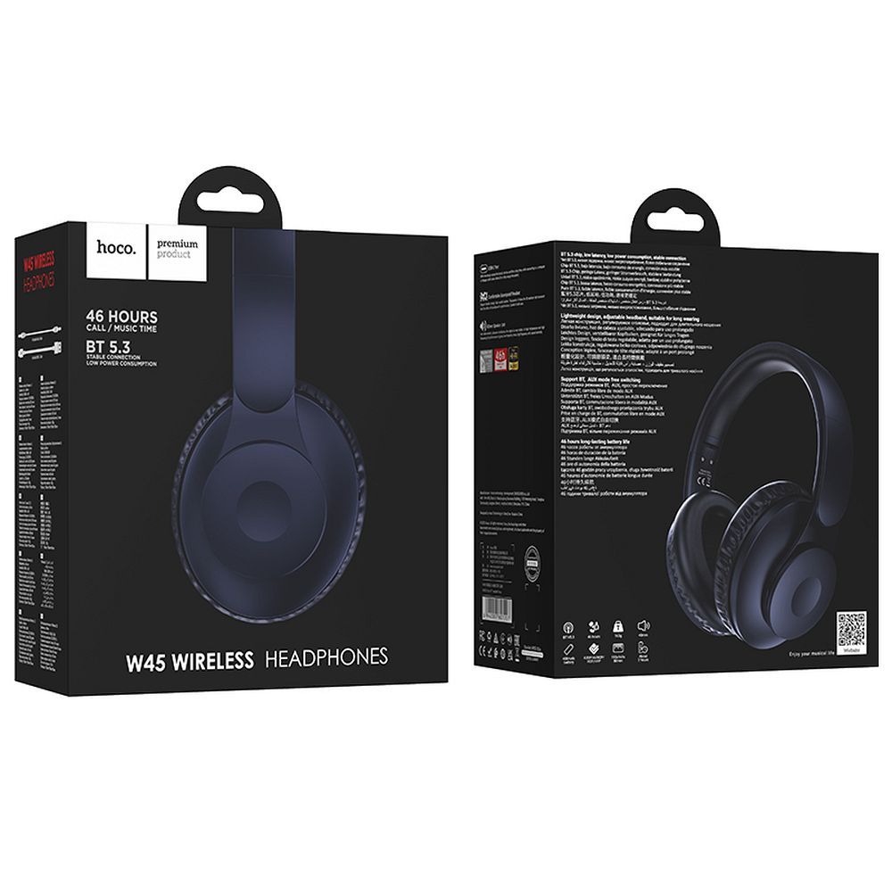 Handsfree Bluetooth HOCO W45, A2DP, Kék