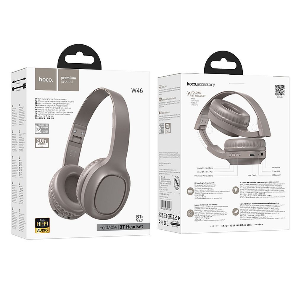 Bluetooth kihangosító HOCO W46, A2DP, Barna