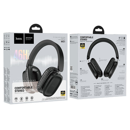 Handsfree Bluetooth HOCO W51 Delightful, A2DP, Fekete