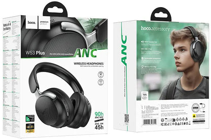 Handsfree Bluetooth HOCO W53 Plus, A2DP, ANC, Fekete
