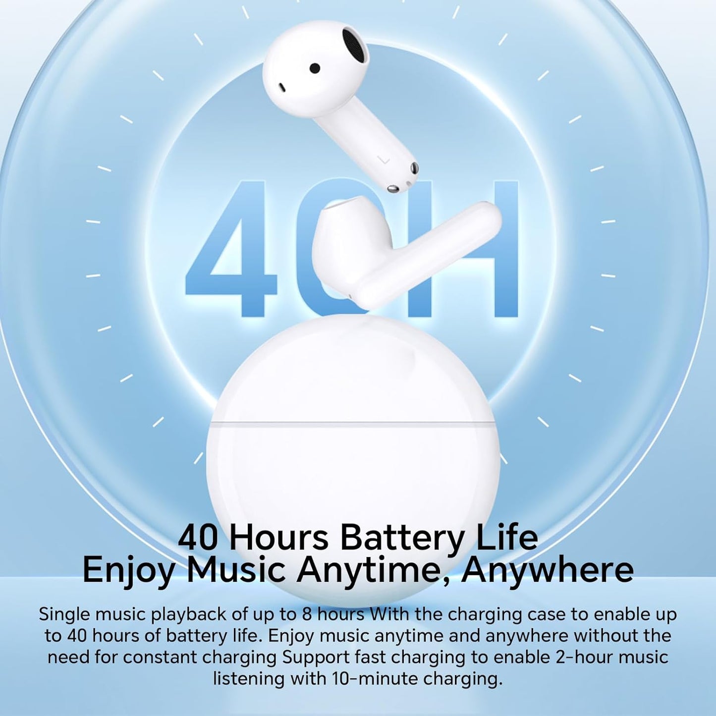 Handsfree Bluetooth Honor Choice X7e, TWS, ANC, Fehér 5504ABHF