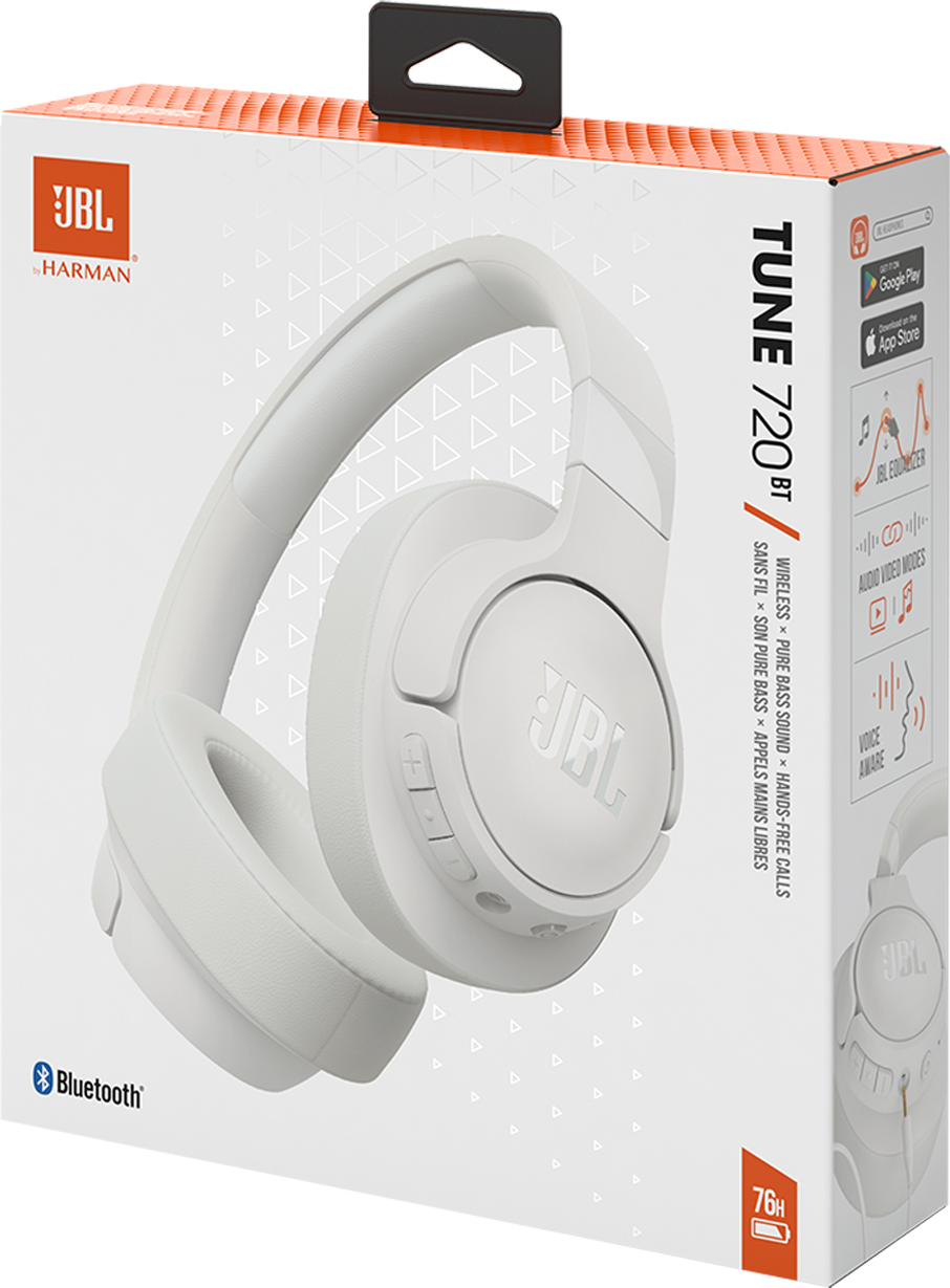 Bluetooth kihangosító JBL Tune 720BT, MultiPoint, A2DP, Fehér, Újracsomagolt JBLT720BTWHT