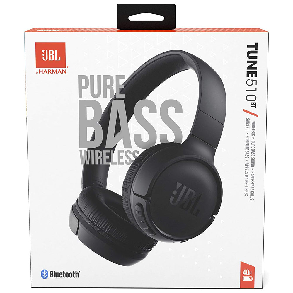 Handsfree Bluetooth JBL Tune 510BT, MultiPoint, A2DP, Fekete JBLT510BTBLKEU