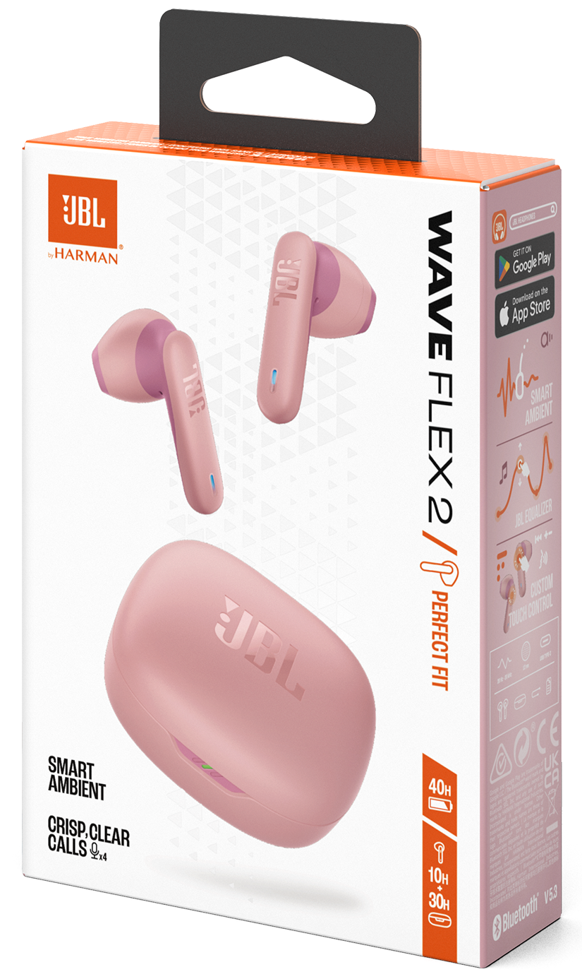 Handsfree Bluetooth JBL Wave Flex 2, TWS, ANC, MultiPoint, Rózsaszín JBLWFLEX2PIK