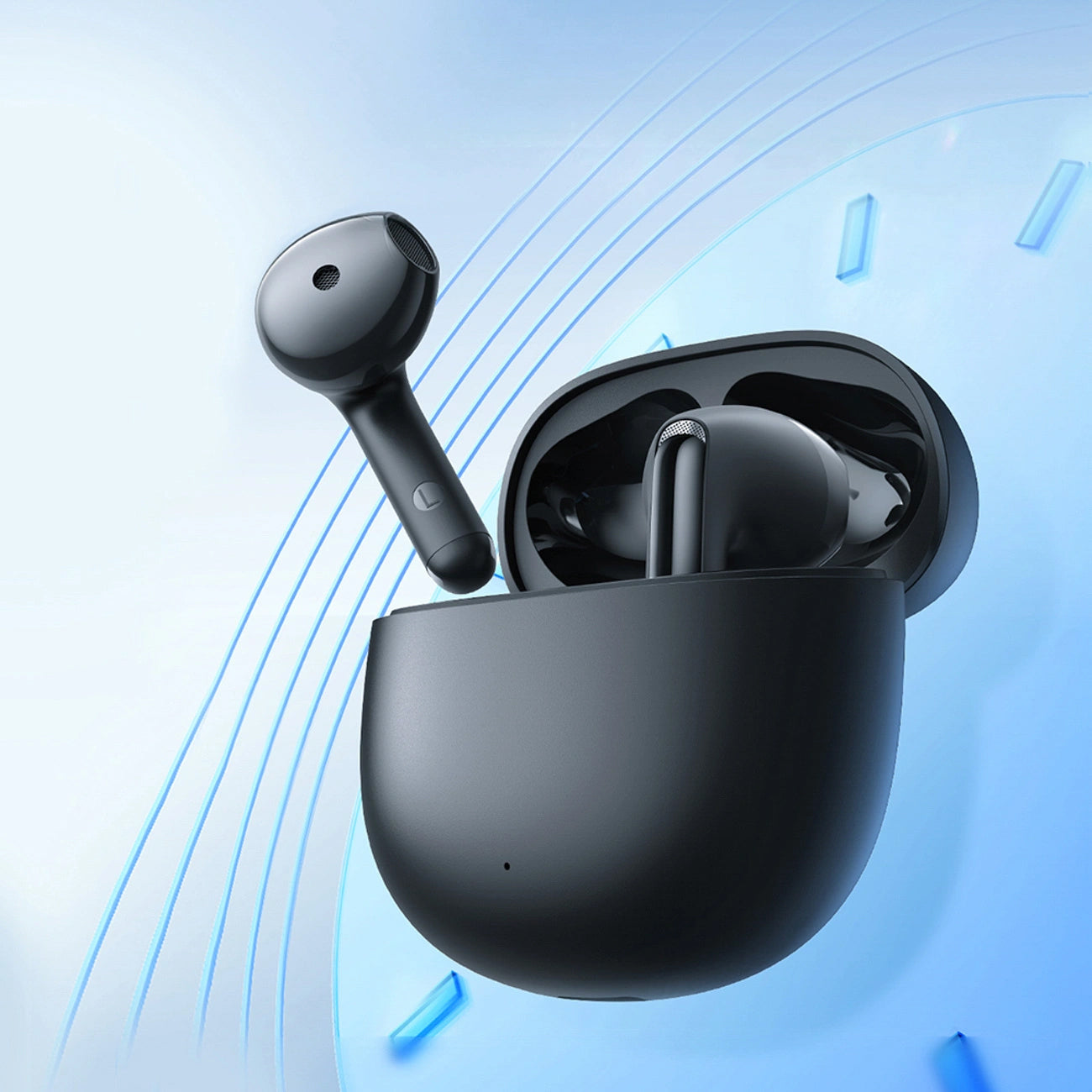 Bluetooth kihangosító Joyroom Funpods JR-FB1 Új verzió, TWS, Fekete