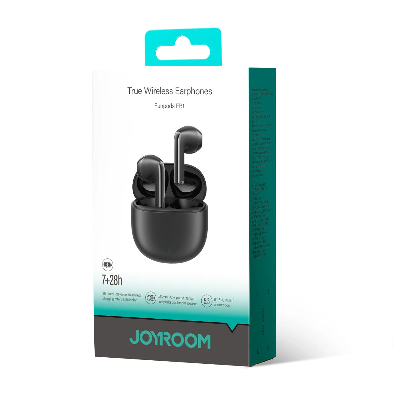 Bluetooth kihangosító Joyroom Funpods JR-FB1 Új verzió, TWS, Fekete