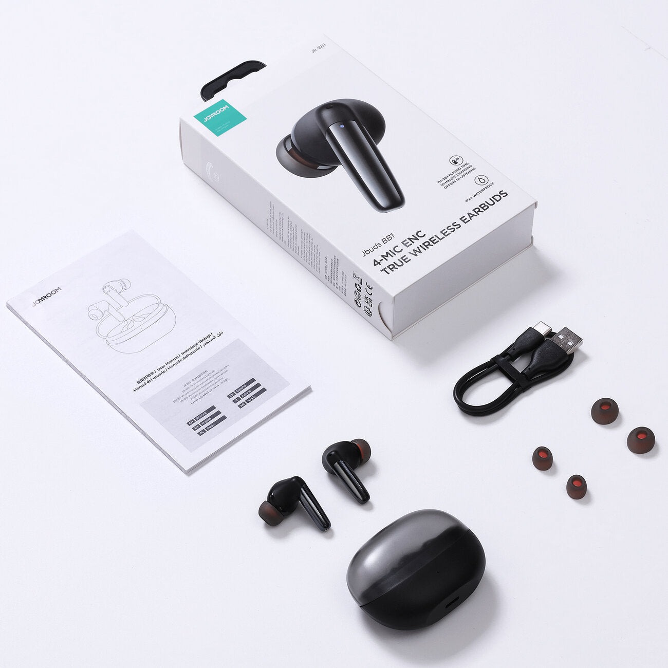 Bluetooth kihangosító Joyroom JR-BB1, TWS, Fekete
