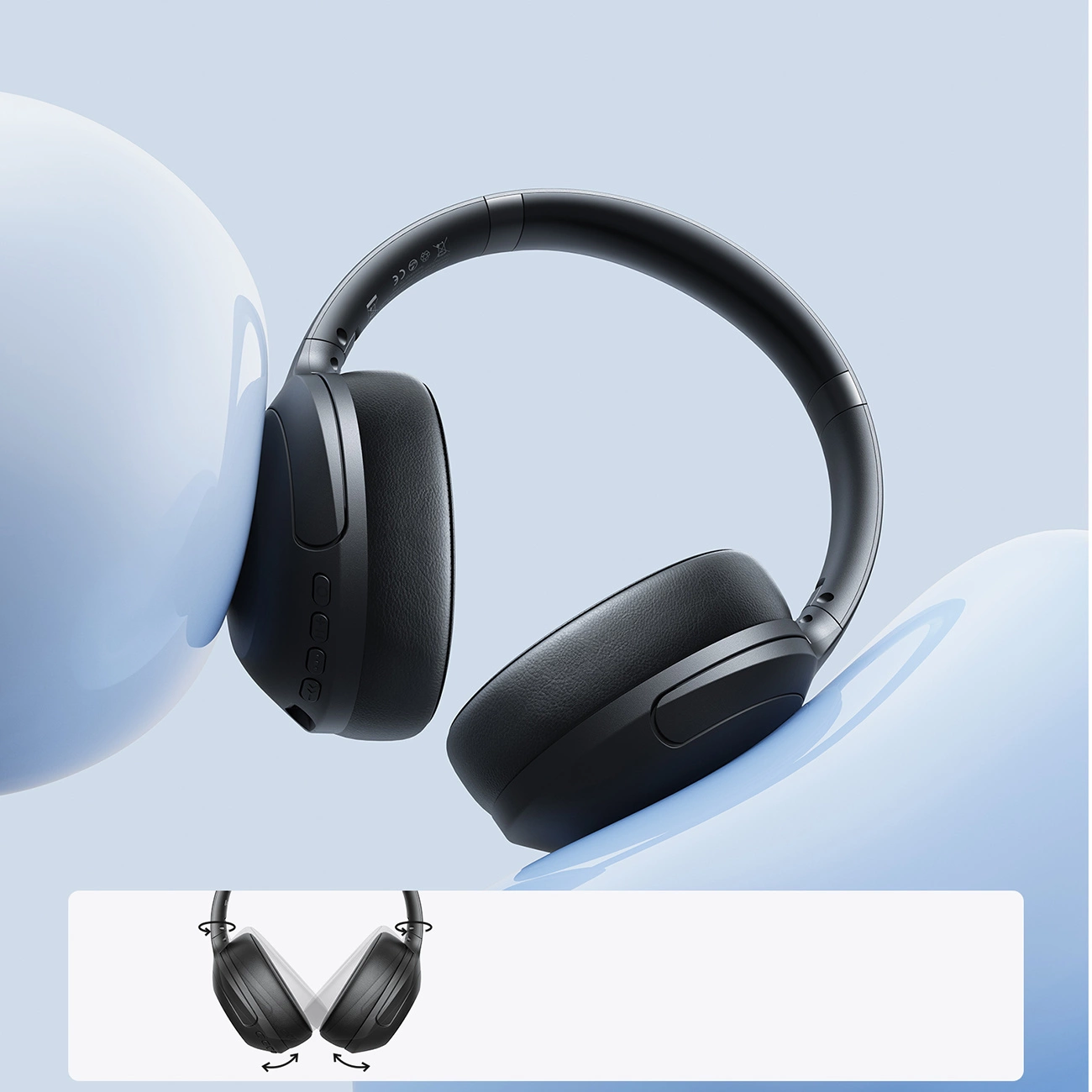 Bluetooth kihangosító Joyroom JR-JH2, A2DP, ANC, Fekete