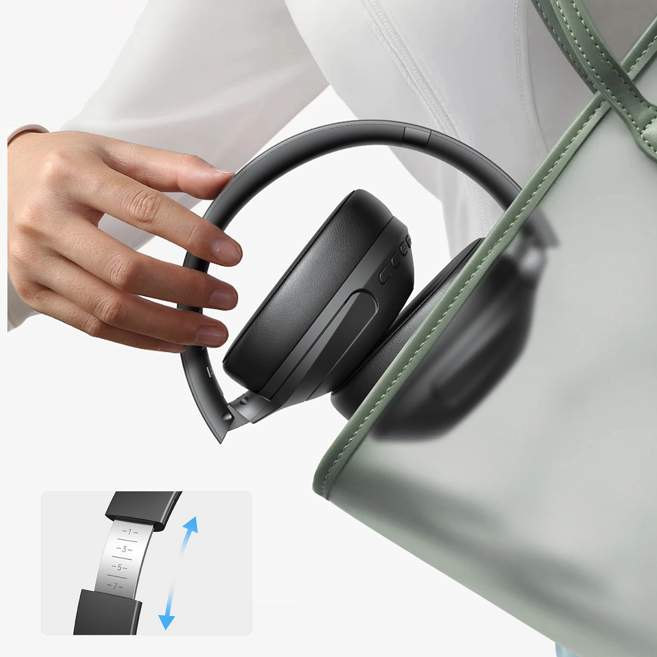 Bluetooth kihangosító Joyroom JR-JH2, A2DP, ANC, Fekete