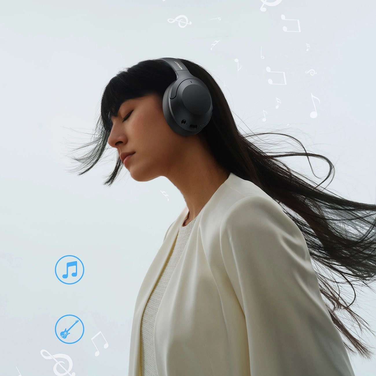 Bluetooth kihangosító Joyroom JR-JH2, A2DP, ANC, Fekete