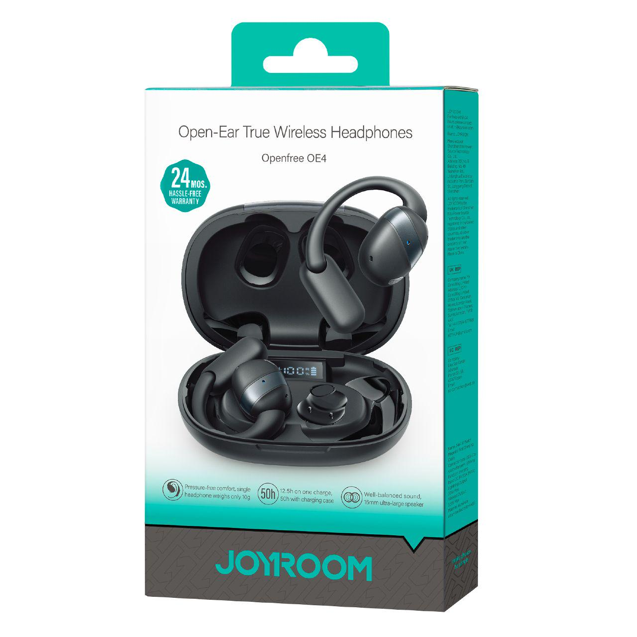 Handsfree Bluetooth Joyroom Open Ear JR-OE4, TWS, Fekete