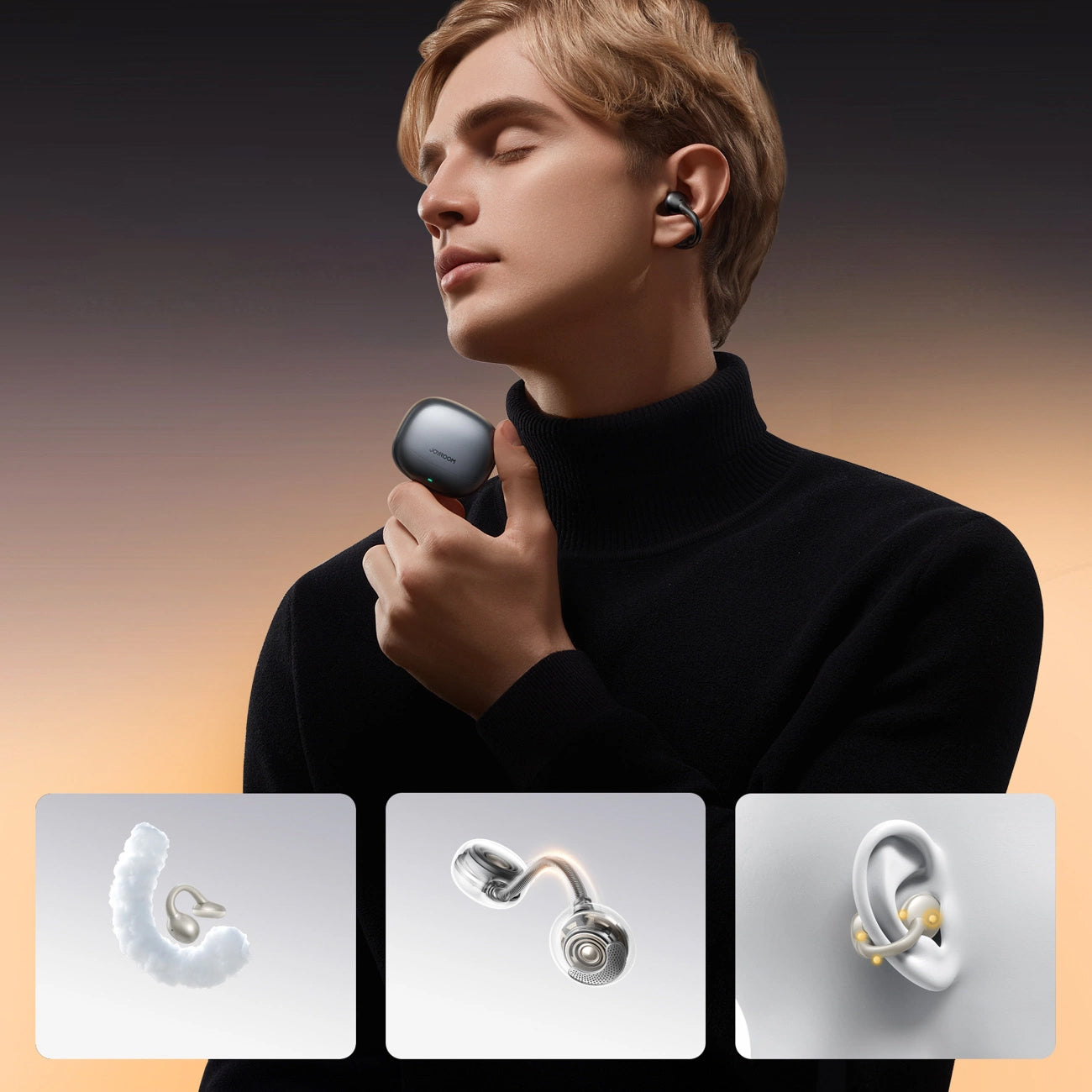 Handsfree Bluetooth Joyroom Openfree JR-OE3, TWS, Ezüst