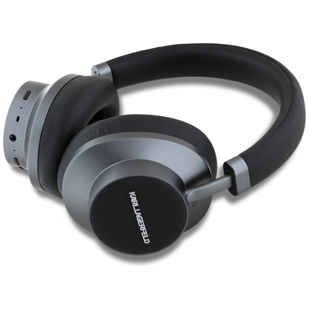 Handsfree Bluetooth Karl Lagerfeld Saffiano Elongated, A2DP, ANC, Fekete