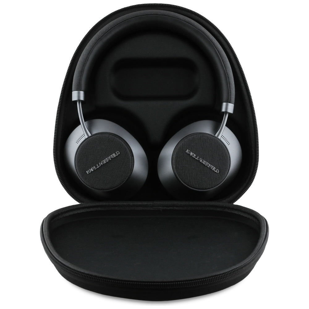 Handsfree Bluetooth Karl Lagerfeld Saffiano Elongated, A2DP, ANC, Fekete