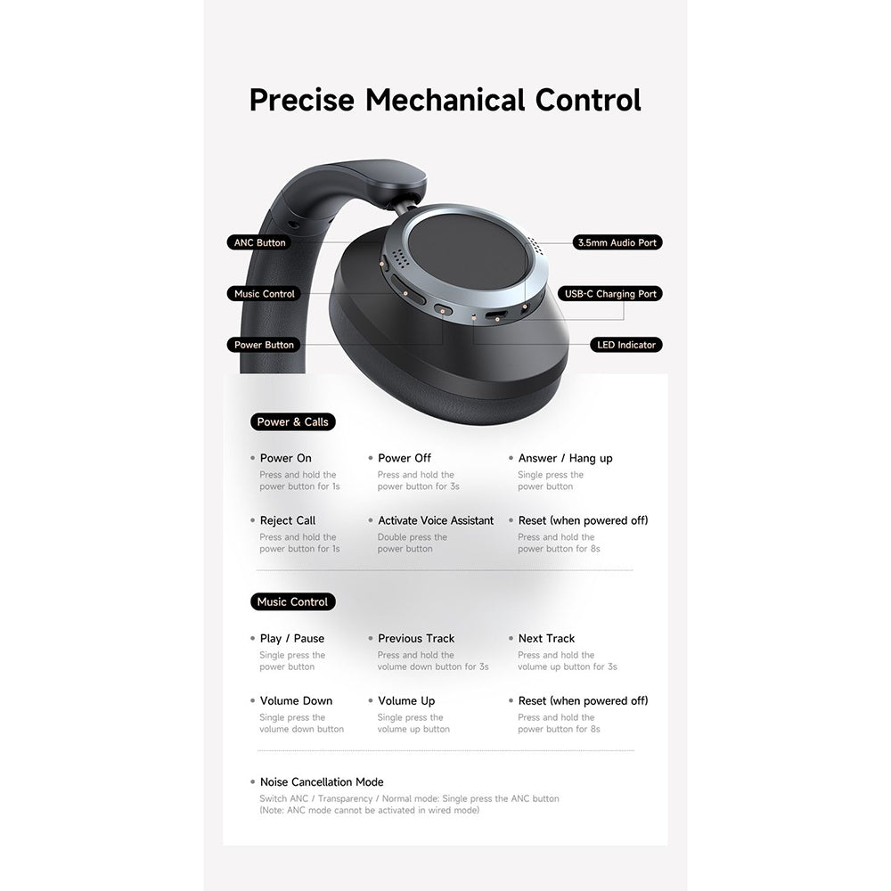 Handsfree Bluetooth McDodo HP-5821 T03, A2DP, ANC, Bézs