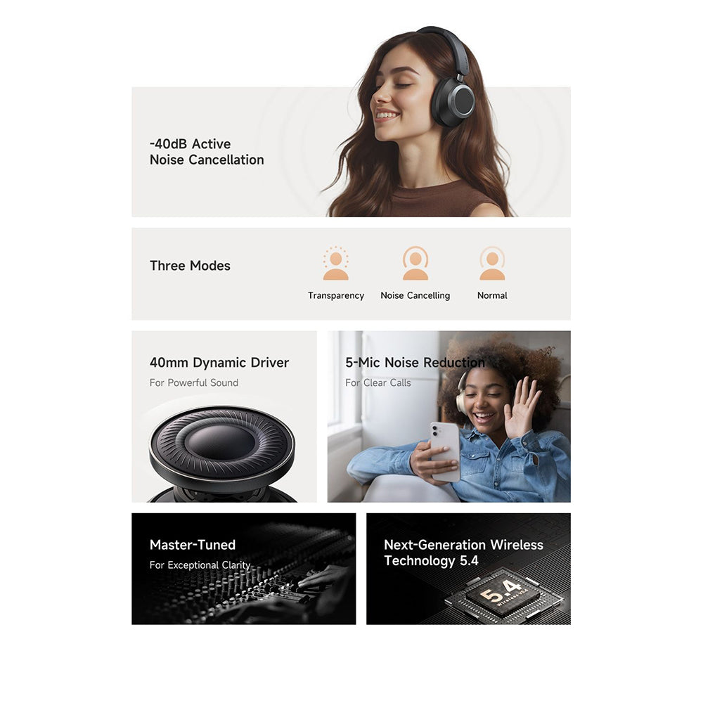 Handsfree Bluetooth McDodo HP-5821 T03, A2DP, ANC, Bézs