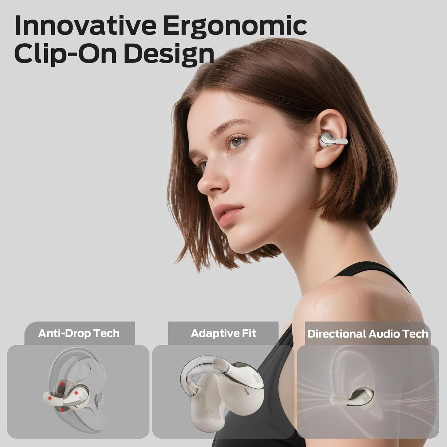 Bluetooth kihangosító Monster AC225, TWS, Világos krém