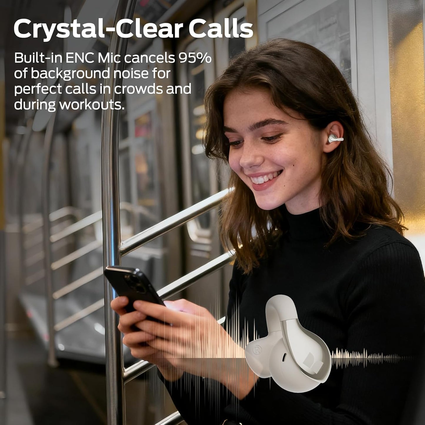 Bluetooth kihangosító Monster AC225, TWS, Világos krém